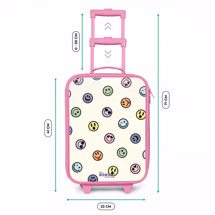 Kinderkoffer - Roze - Speelse smiley-mix — 5
