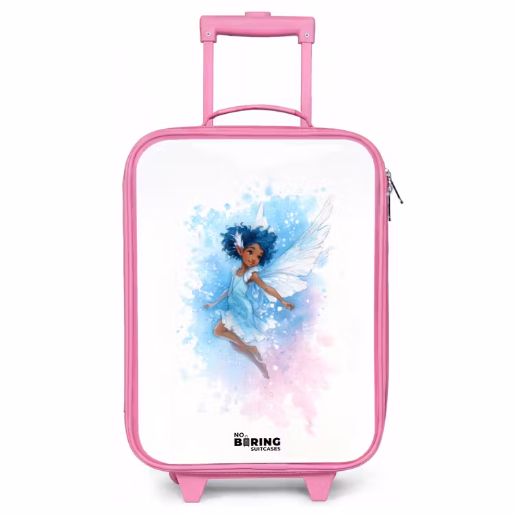 Kinderkoffer - Roze - Vliegende fee in blauwe tinten — 1