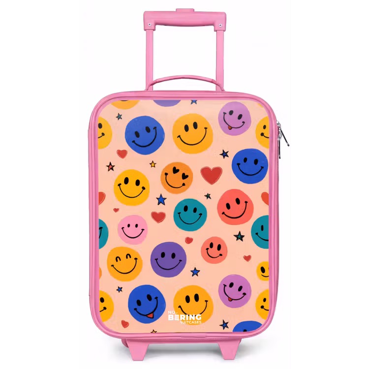 Kinderkoffer - Roze - Vrolijk Smiley-patroon — 1