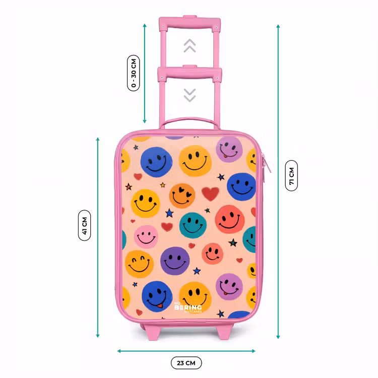 Kinderkoffer - Roze - Vrolijk Smiley-patroon — 5