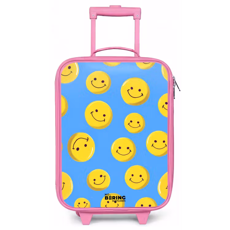 Kinderkoffer - Roze - Vrolijke smileyregen — 1