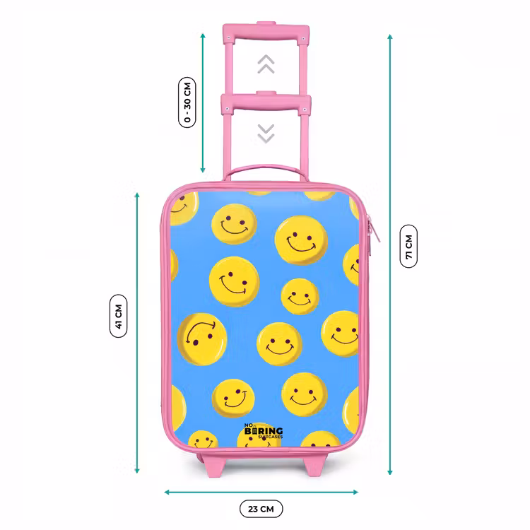 Kinderkoffer - Roze - Vrolijke smileyregen — 5