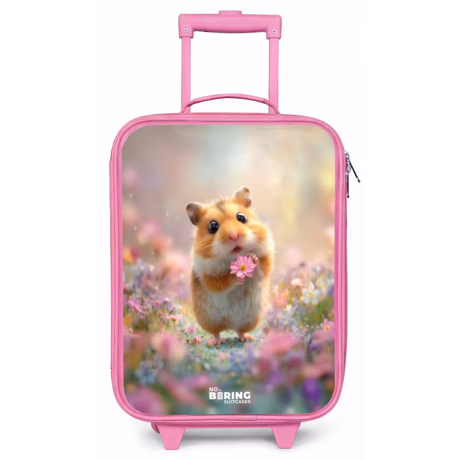 Kinderkoffer - Roze - Hamster - Bloem - Natuur - Dier — 1