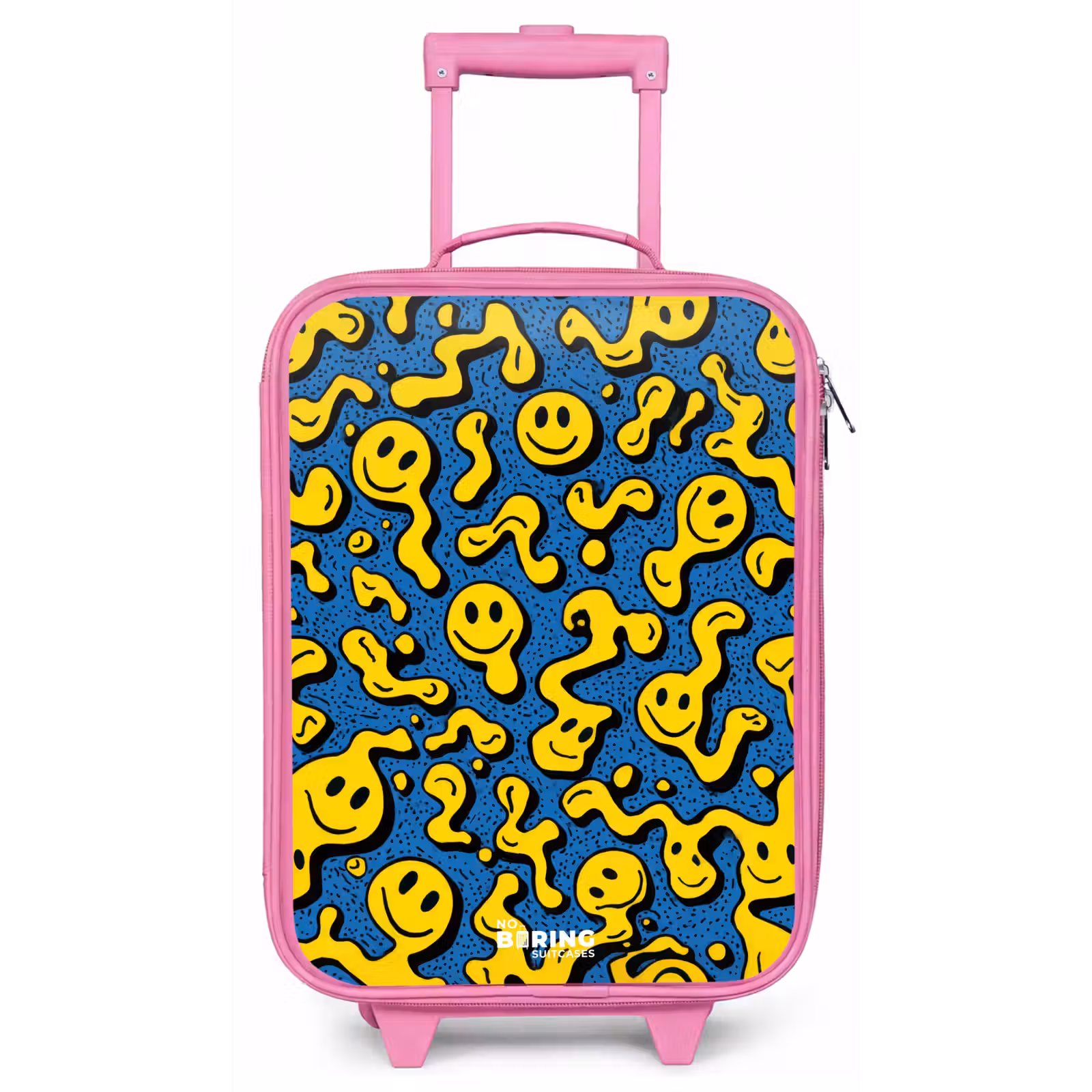 Kinderkoffer - Roze - Smiley - Blauw - Geel — 1