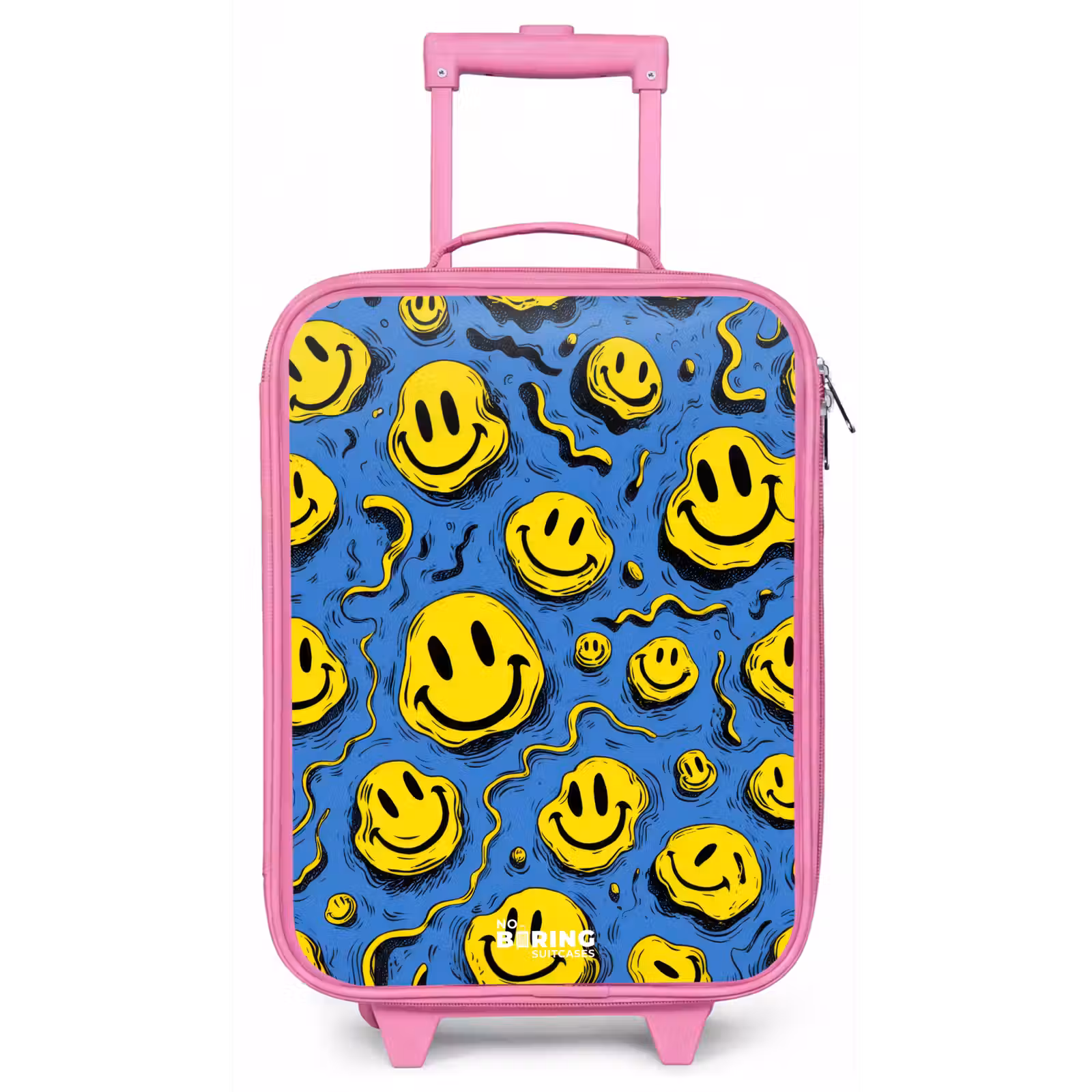 Kinderkoffer - Roze - Smiley - Geel - Blauw — 1