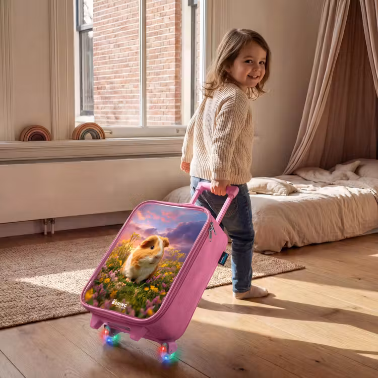 Kinderkoffer - Roze - Cavia - Natuur - Dier — 3