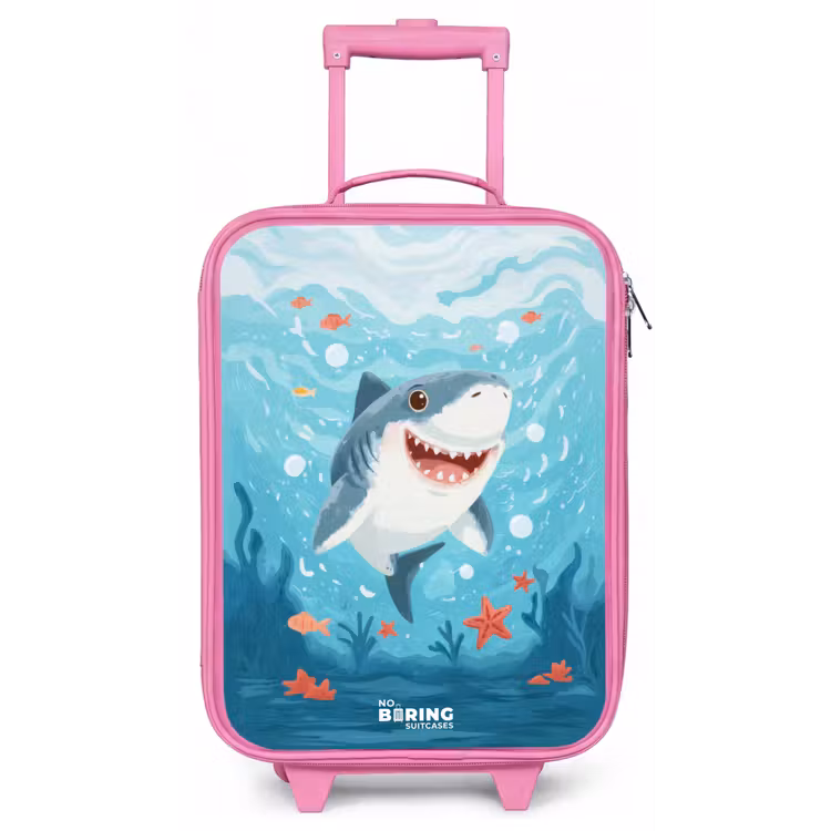 Kinderkoffer - Roze - Haai - Water - Zee — 1
