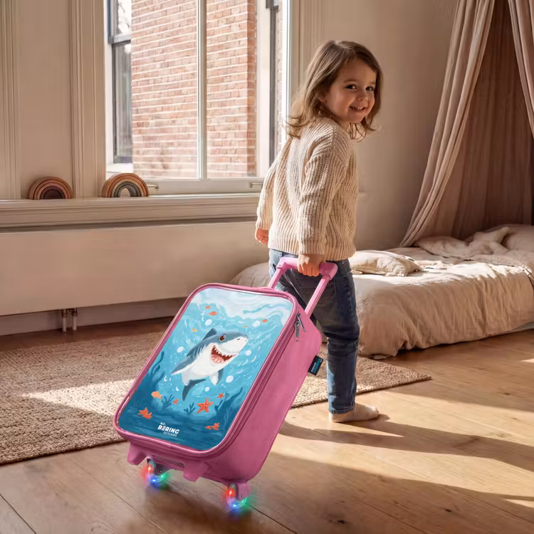 Kinderkoffer - Roze - Haai - Water - Zee — 3
