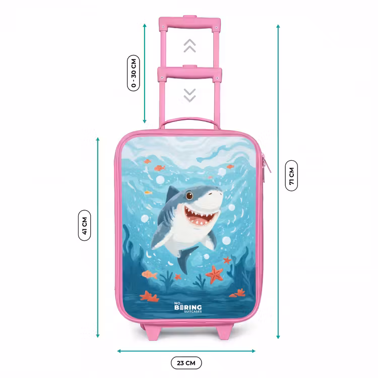 Kinderkoffer - Roze - Haai - Water - Zee — 5