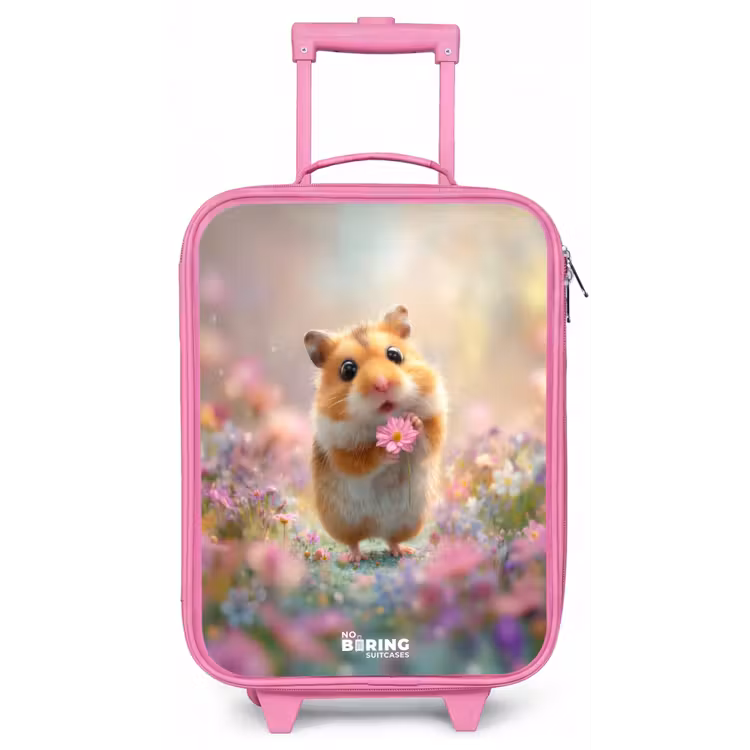 Kinderkoffer - Roze - Hamster - Bloem - Natuur - Dier — 1