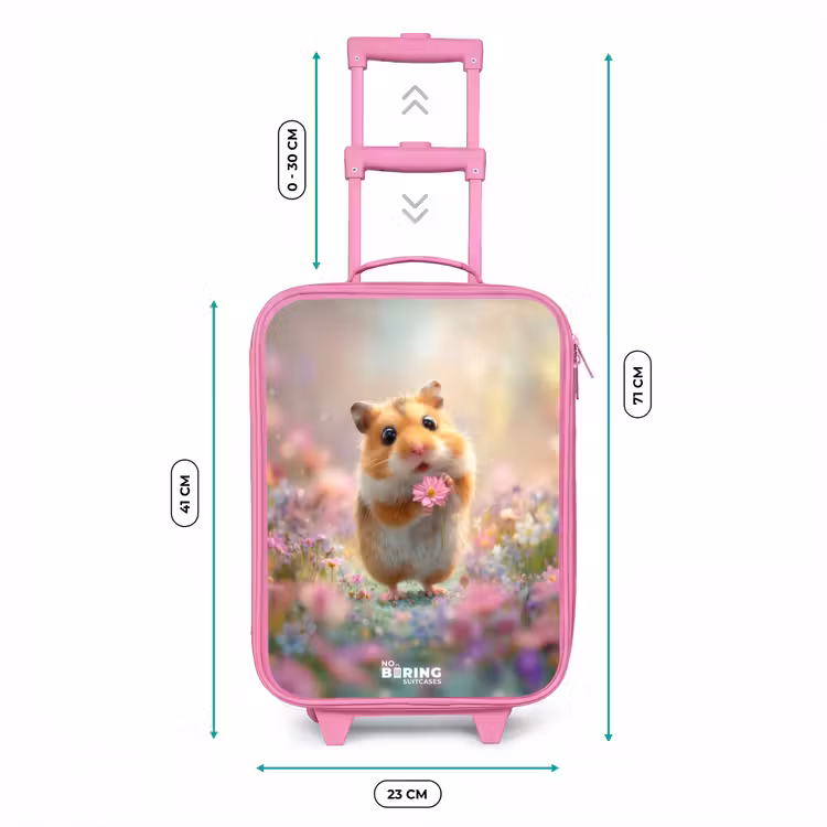 Kinderkoffer - Roze - Hamster - Bloem - Natuur - Dier — 5