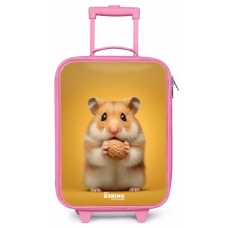 Kinderkoffer - Roze - Hamster - Walnoot - Dier — 1