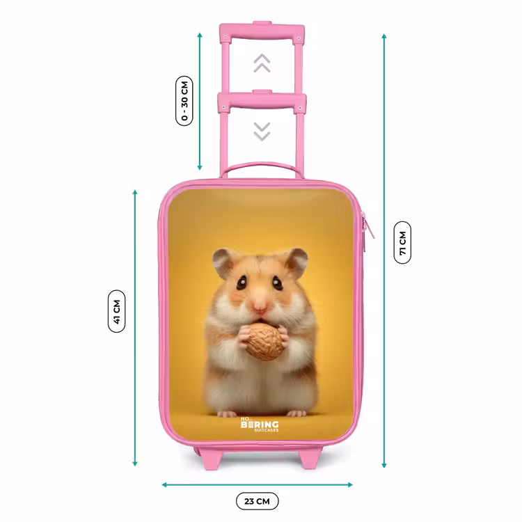 Kinderkoffer - Roze - Hamster - Walnoot - Dier — 5