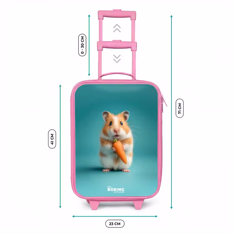 Kinderkoffer - Roze - Hamster - Wortel - Dier — 5