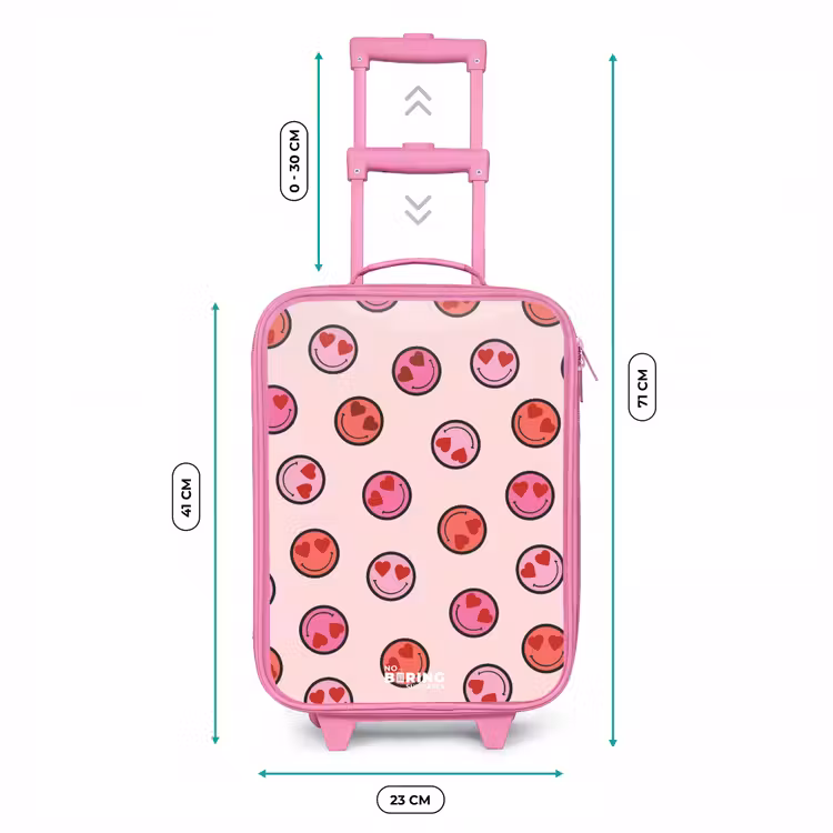 Kinderkoffer - Roze - Hartje - Smiley - Patroon — 5