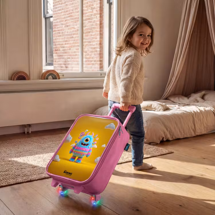 Kinderkoffer - Roze - Snoep - Monster - Regenboog — 3