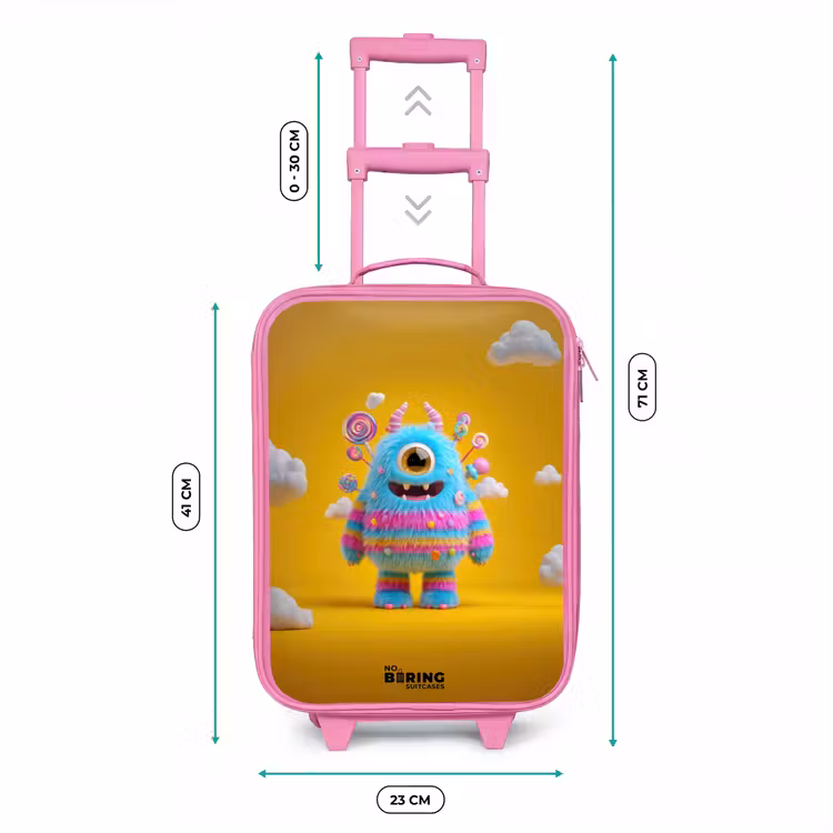 Kinderkoffer - Roze - Snoep - Monster - Regenboog — 5