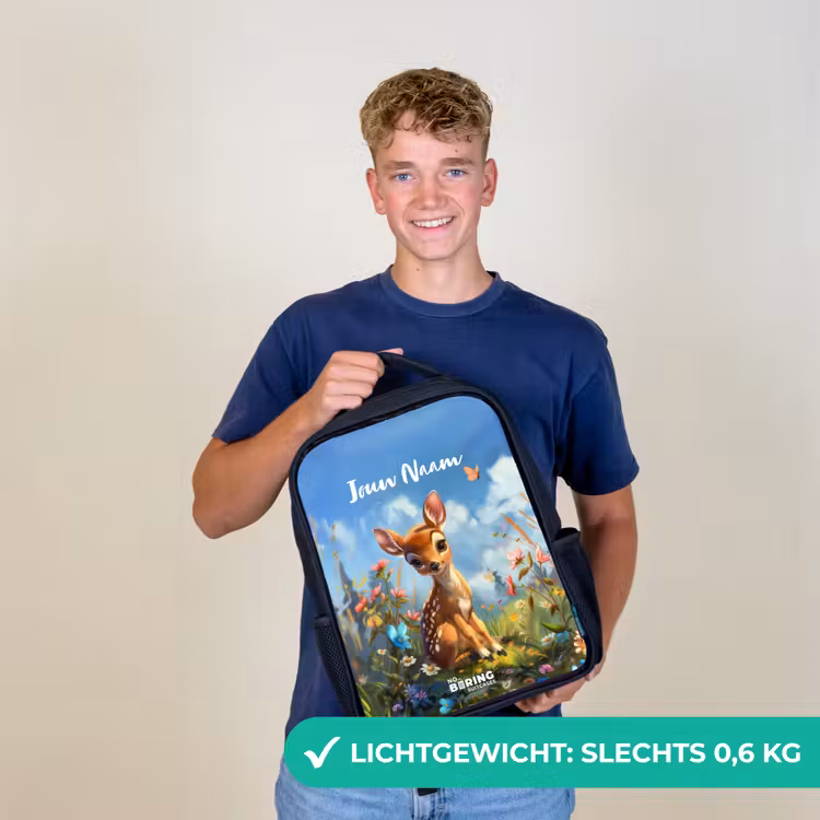 Kinderrugzak - Zwart - Bailey bloemenhertje — 2