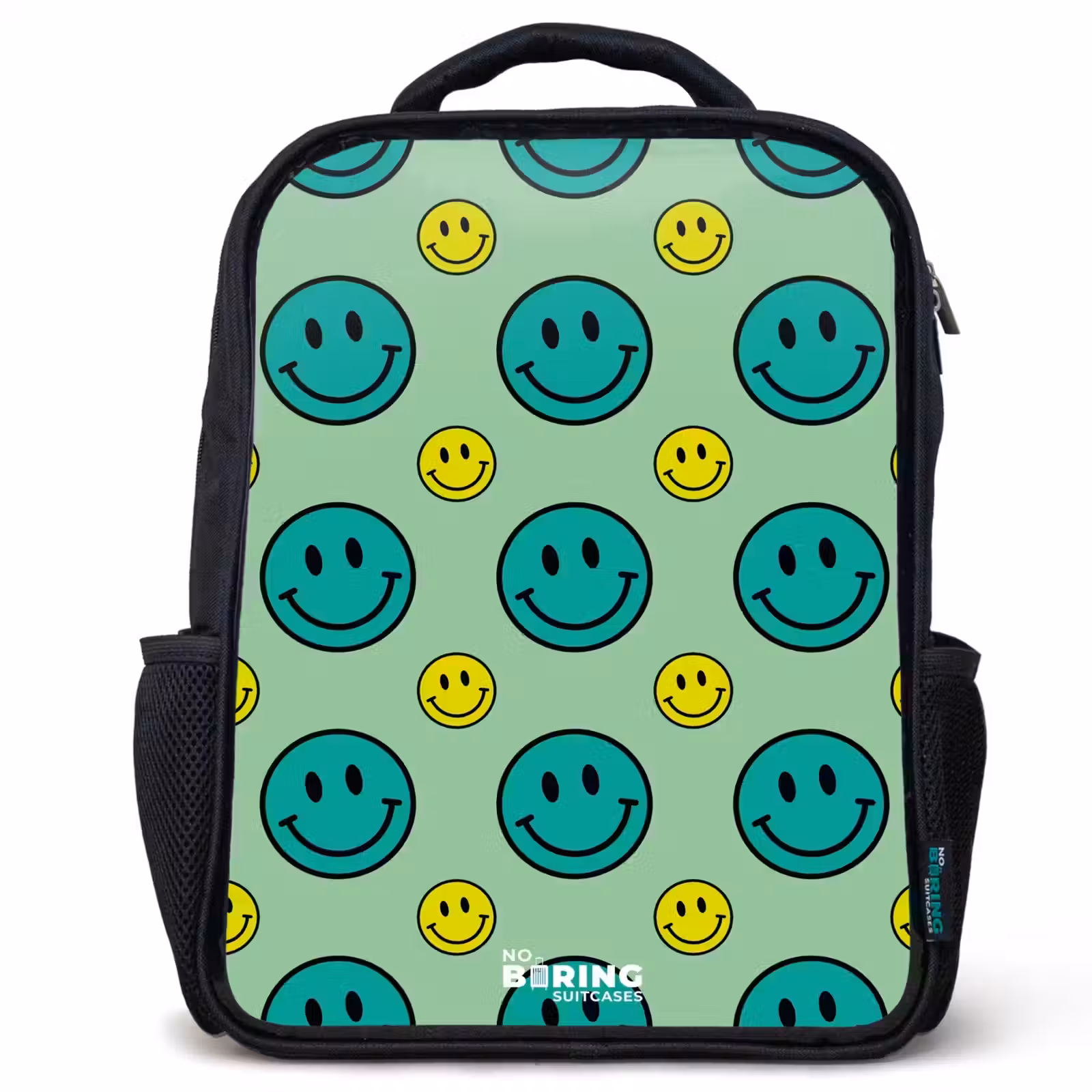 Kinderrugzak - Zwart - All smiles groen — 1