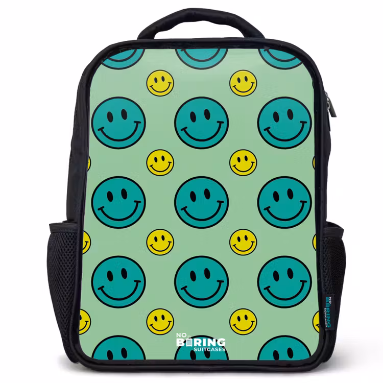 Kinderrugzak - Zwart - All smiles groen — 1