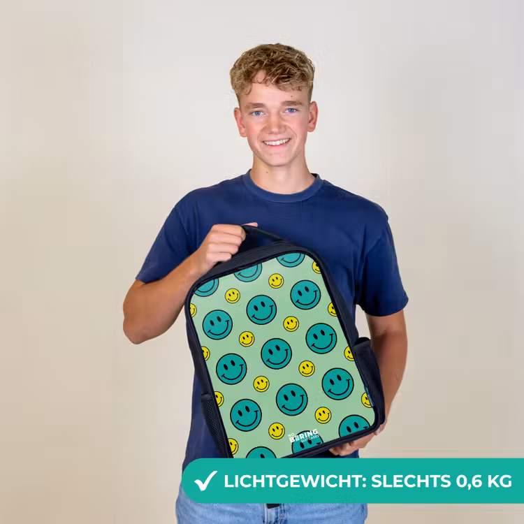 Kinderrugzak - Zwart - All smiles groen — 2