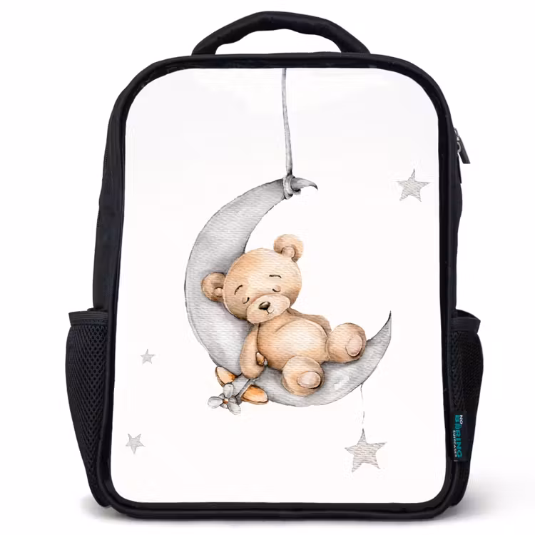 Kinderrugzak - Zwart - Beer - Maan - Sterren - Kinderen — 1