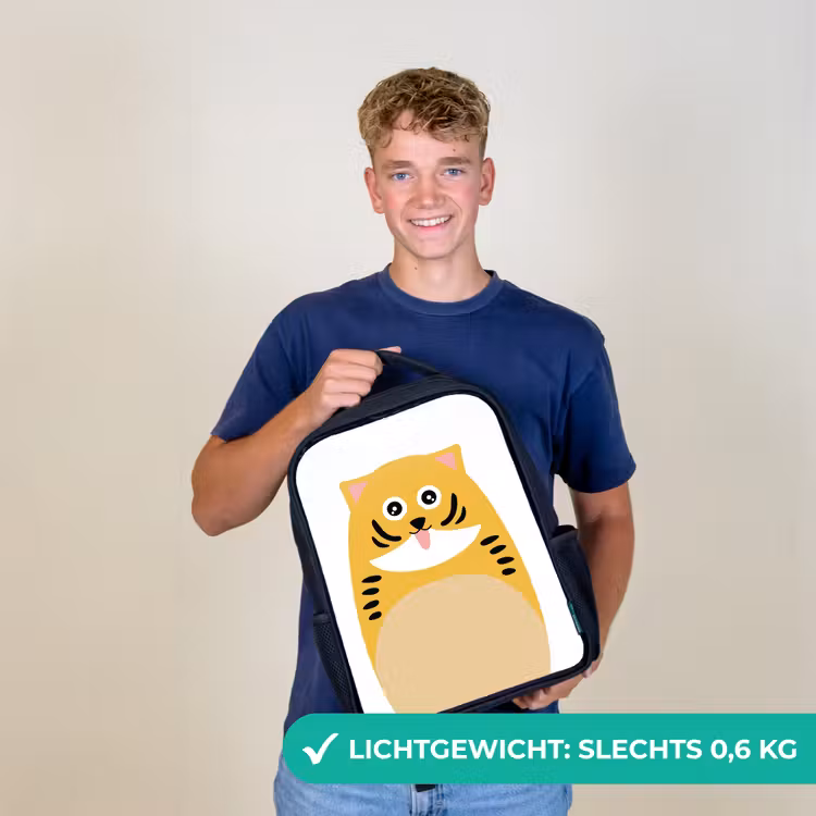 Kinderrugzak - Zwart - Dierenportret - kat - kinderen — 2