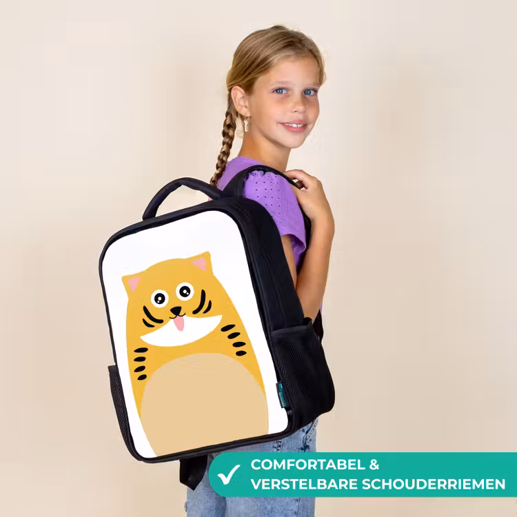 Kinderrugzak - Zwart - Dierenportret - kat - kinderen — 3