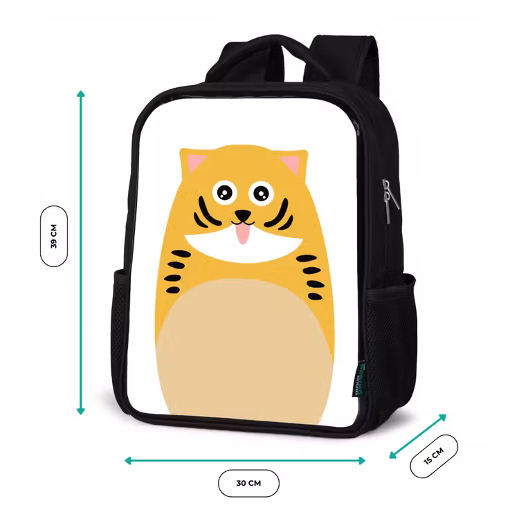Kinderrugzak - Zwart - Dierenportret - kat - kinderen — 5