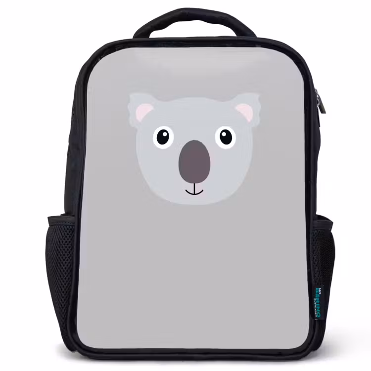 Kinderrugzak - Zwart - Dierenportret - Koala - grijs — 1