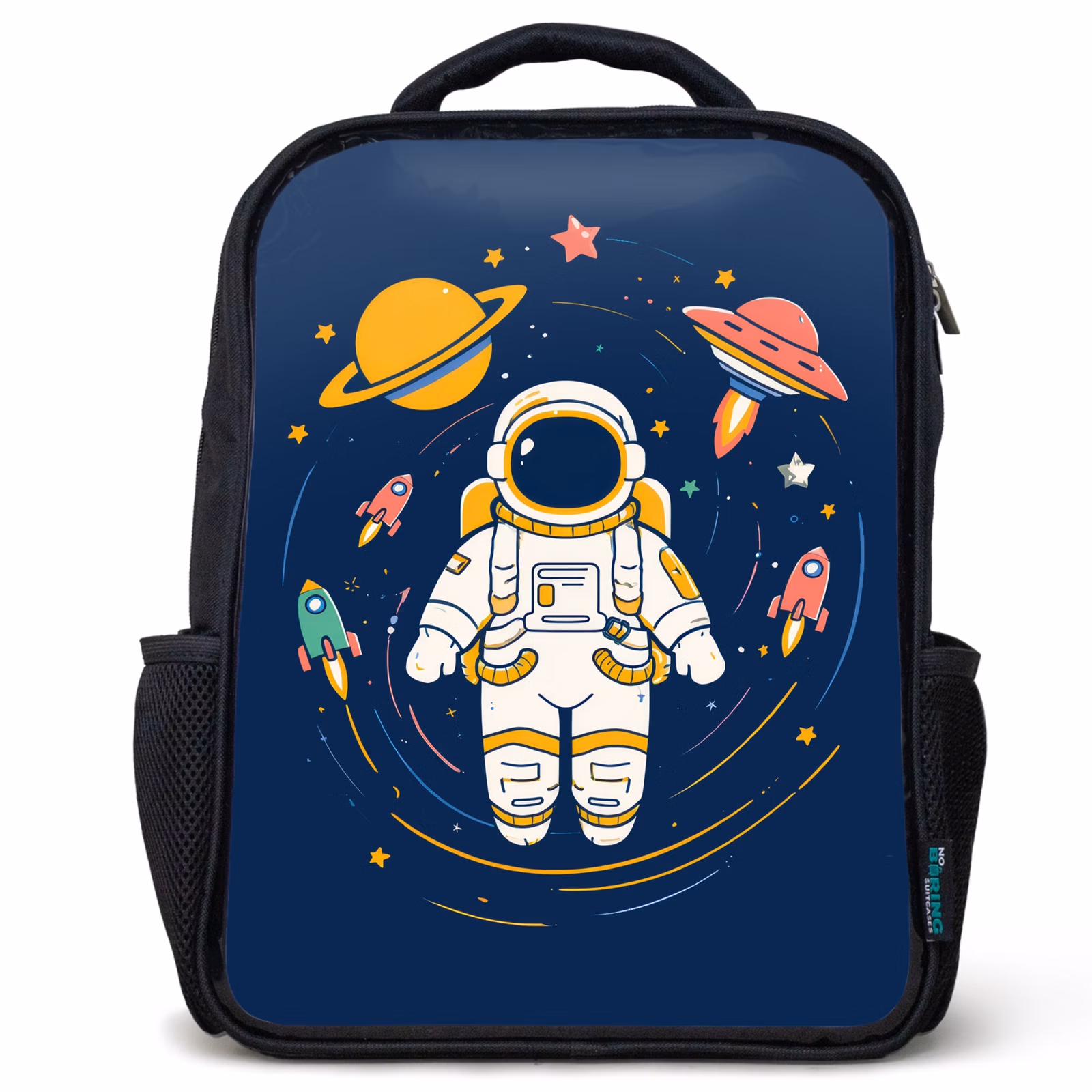 Kinderrugzak - Zwart - Astronaut - Planeten - Raket — 1