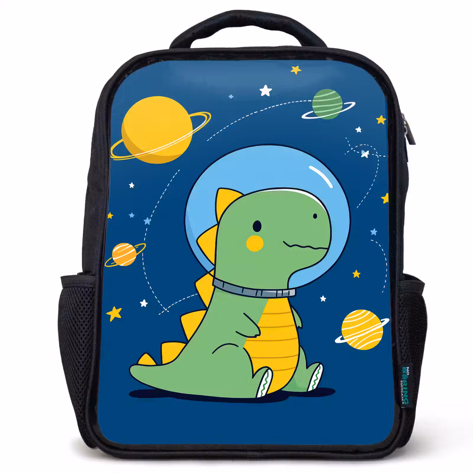 Kinderrugzak - Zwart - Dino - Ruimte - Planeten — 1