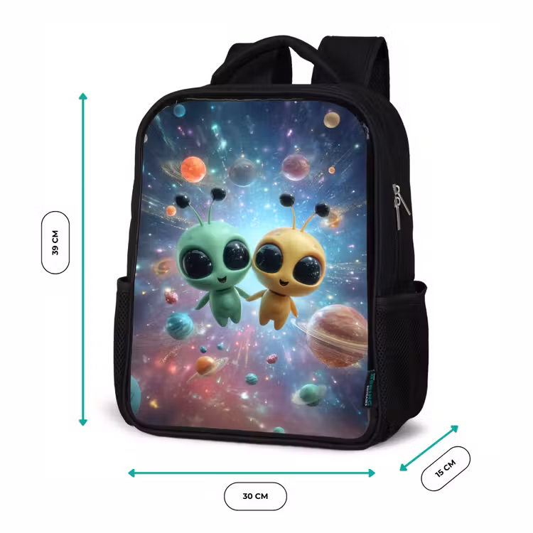 Kinderrugzak - Zwart - Ruimtevriendjes zwevend tussen de planeten â 5