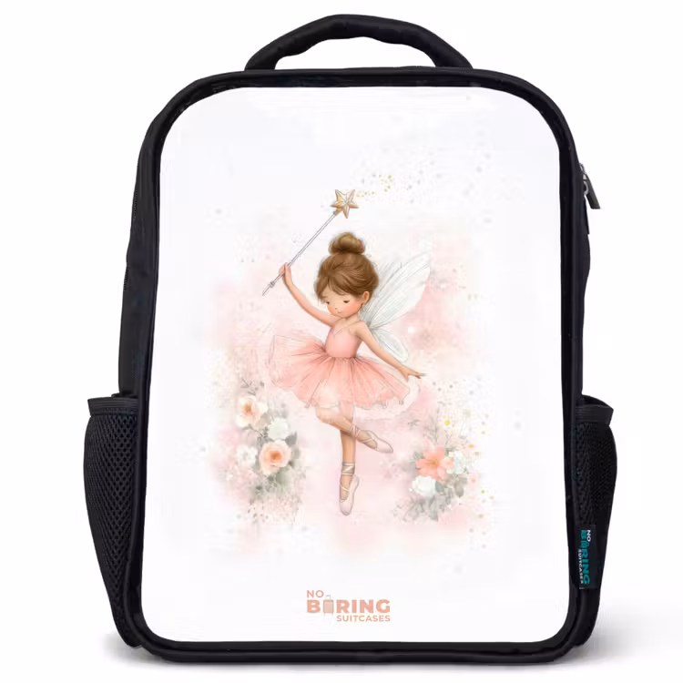 Kinderrugzak - Zwart - Ballerina fee in roze β 1