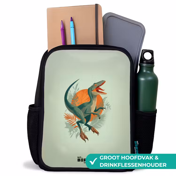 Kinderrugzak - Zwart - Dier - Dino - Natuur — 4