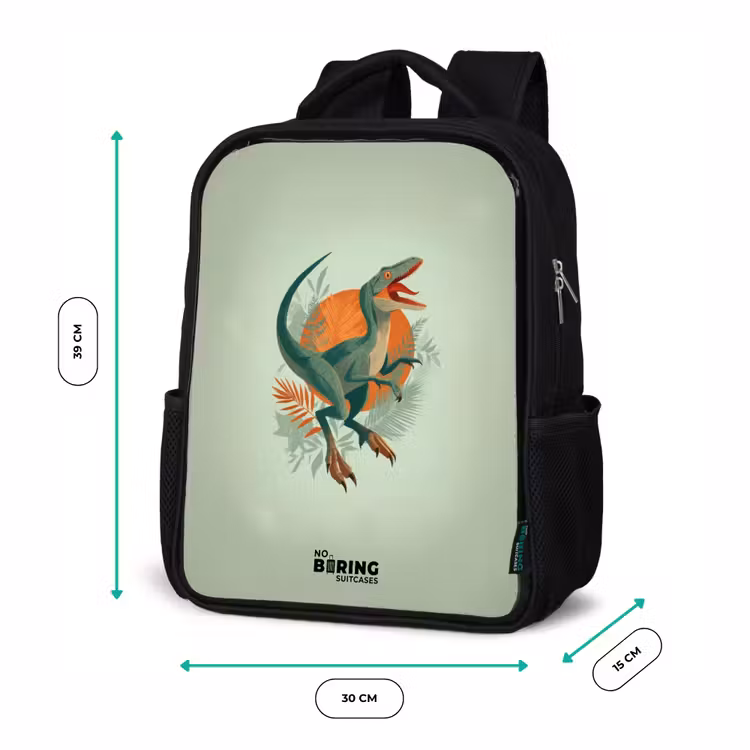 Kinderrugzak - Zwart - Dier - Dino - Natuur — 5