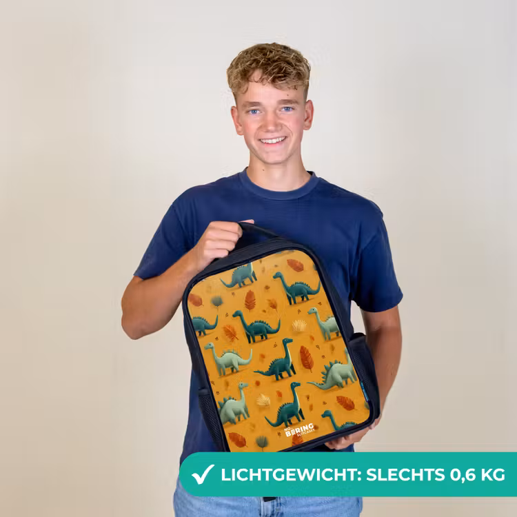Kinderrugzak - Zwart - Dino - Dieren - Patroon — 2