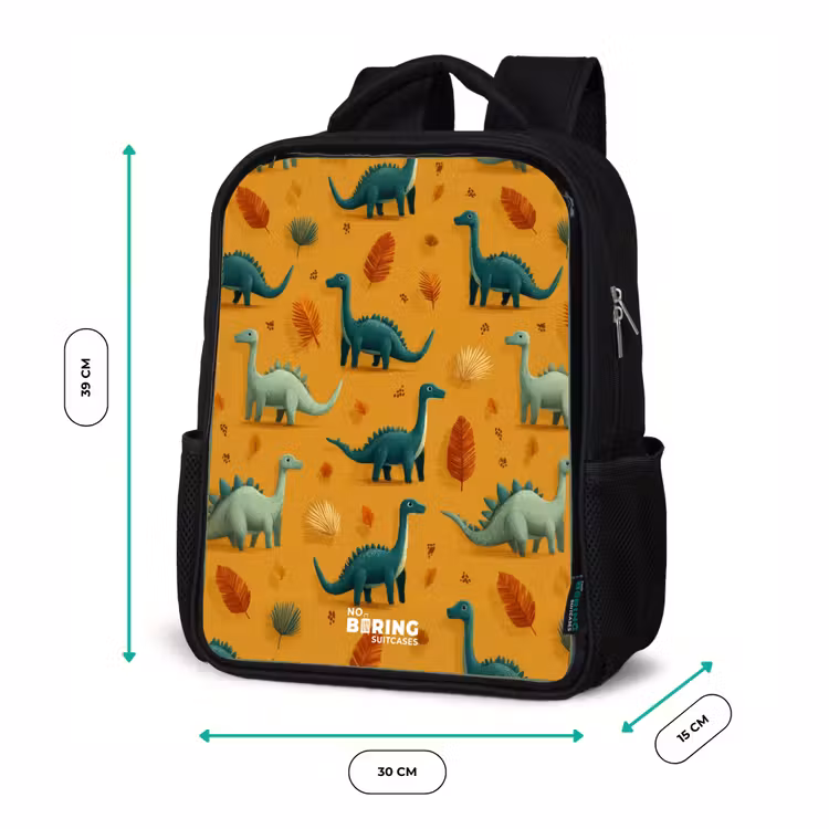 Kinderrugzak - Zwart - Dino - Dieren - Patroon — 5