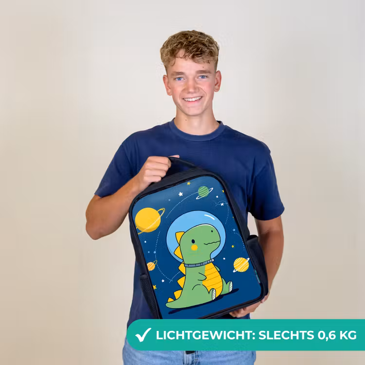 Kinderrugzak - Zwart - Dino - Ruimte - Planeten — 2