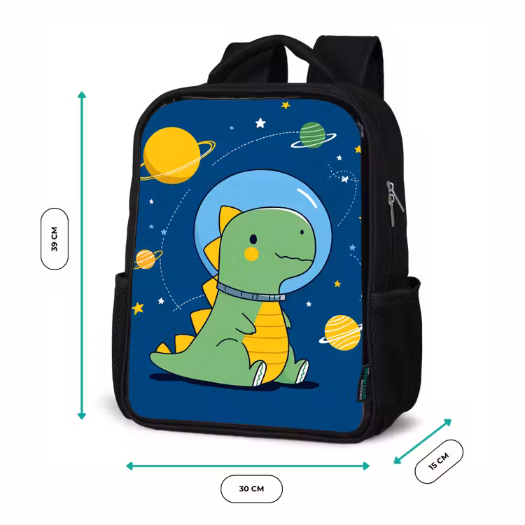 Kinderrugzak - Zwart - Dino - Ruimte - Planeten — 5