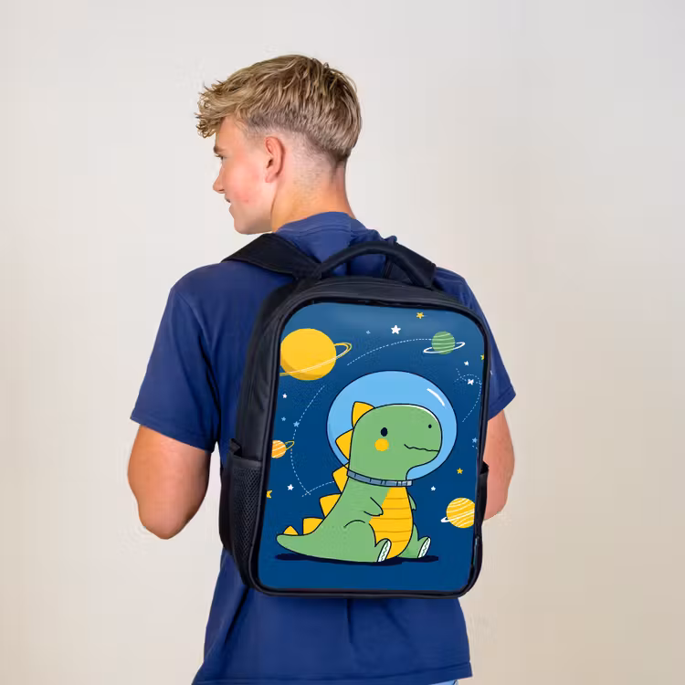Kinderrugzak - Zwart - Dino - Ruimte - Planeten — 6