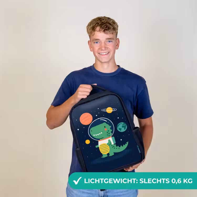Kinderrugzak - Zwart - Dino - Ruimtepak - Planeten — 2
