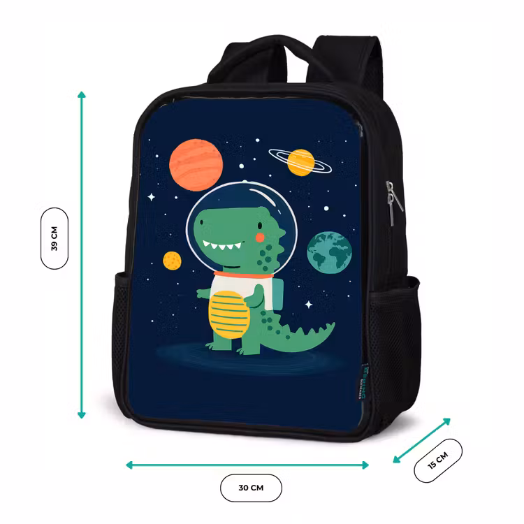 Kinderrugzak - Zwart - Dino - Ruimtepak - Planeten — 5