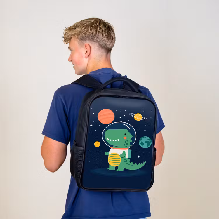 Kinderrugzak - Zwart - Dino - Ruimtepak - Planeten — 6