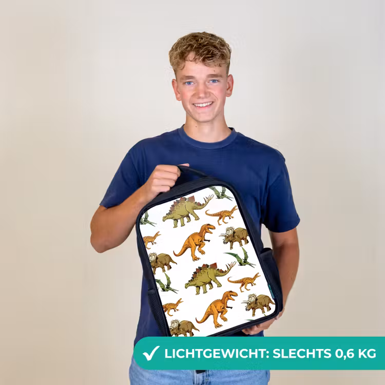 Kinderrugzak - Zwart - Dinosaurus - Tekening - Kinderen - Jongens - Kinderen — 2