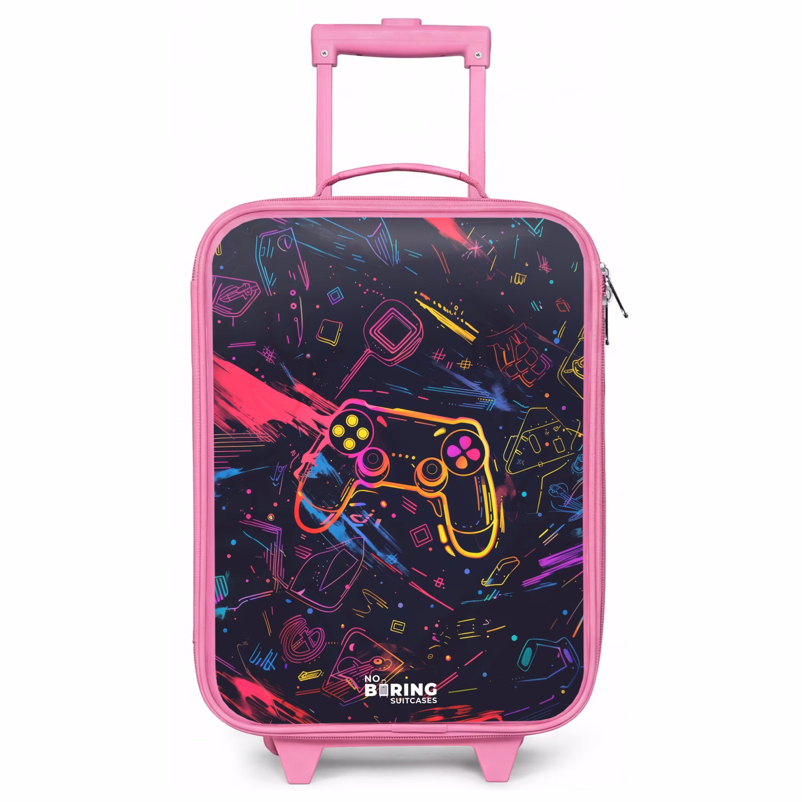 Kinderkoffer - Roze - Gamerwereld in neonstijl — 1