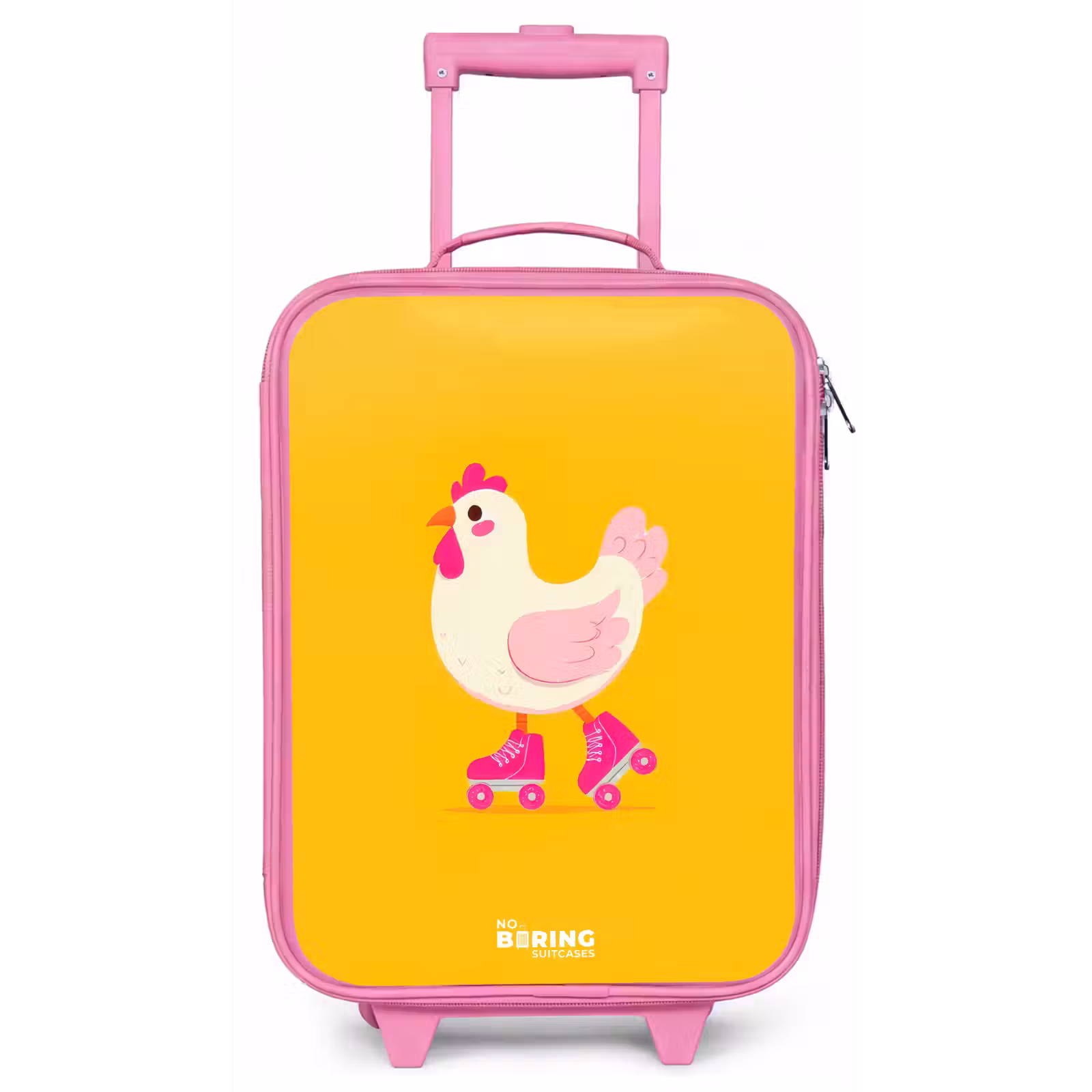 Kinderkoffer - Roze - Kip - Rolschaatsen - Geel — 1