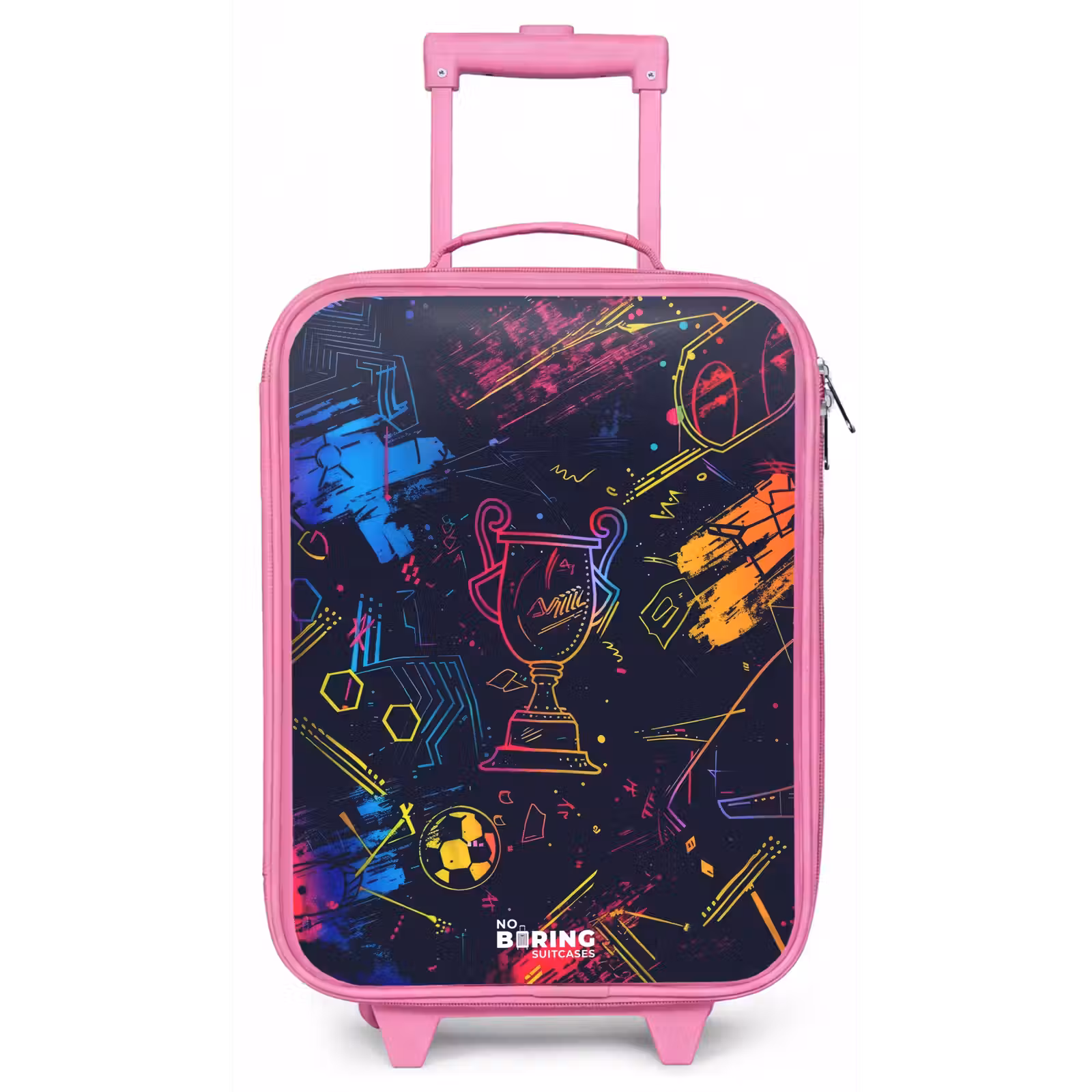 Kinderkoffer - Roze - Neon sporttrofee design — 1