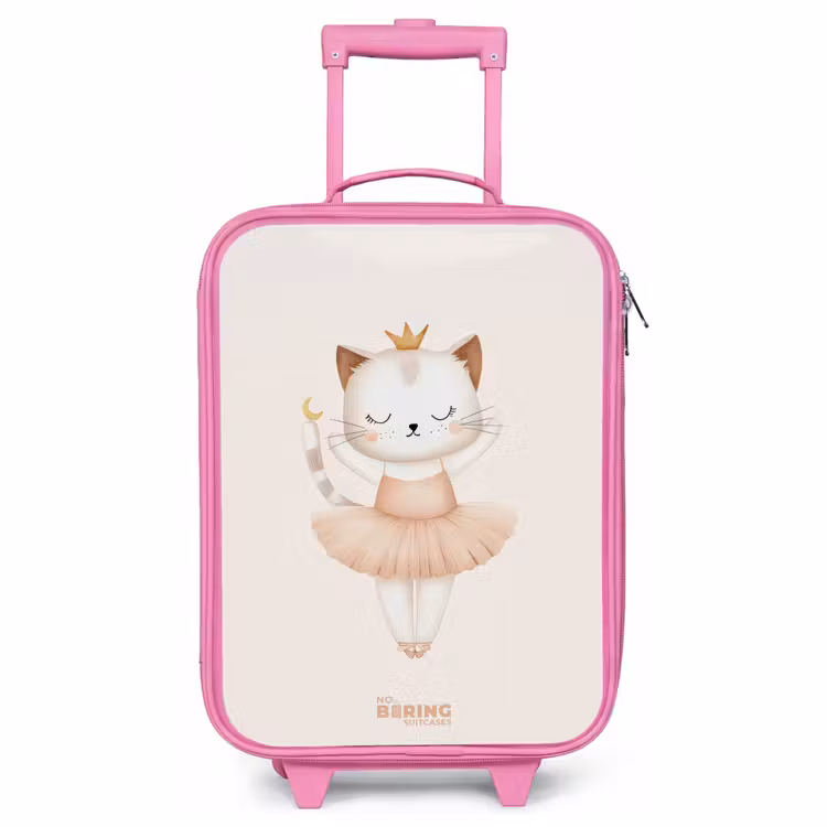 Kinderkoffer - Roze - Ballerina kitten in beige kleuren — 1