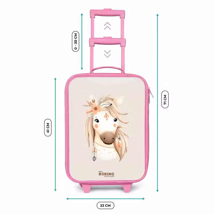 Kinderkoffer - Roze - Bohemian paard in pastel kleuren — 5